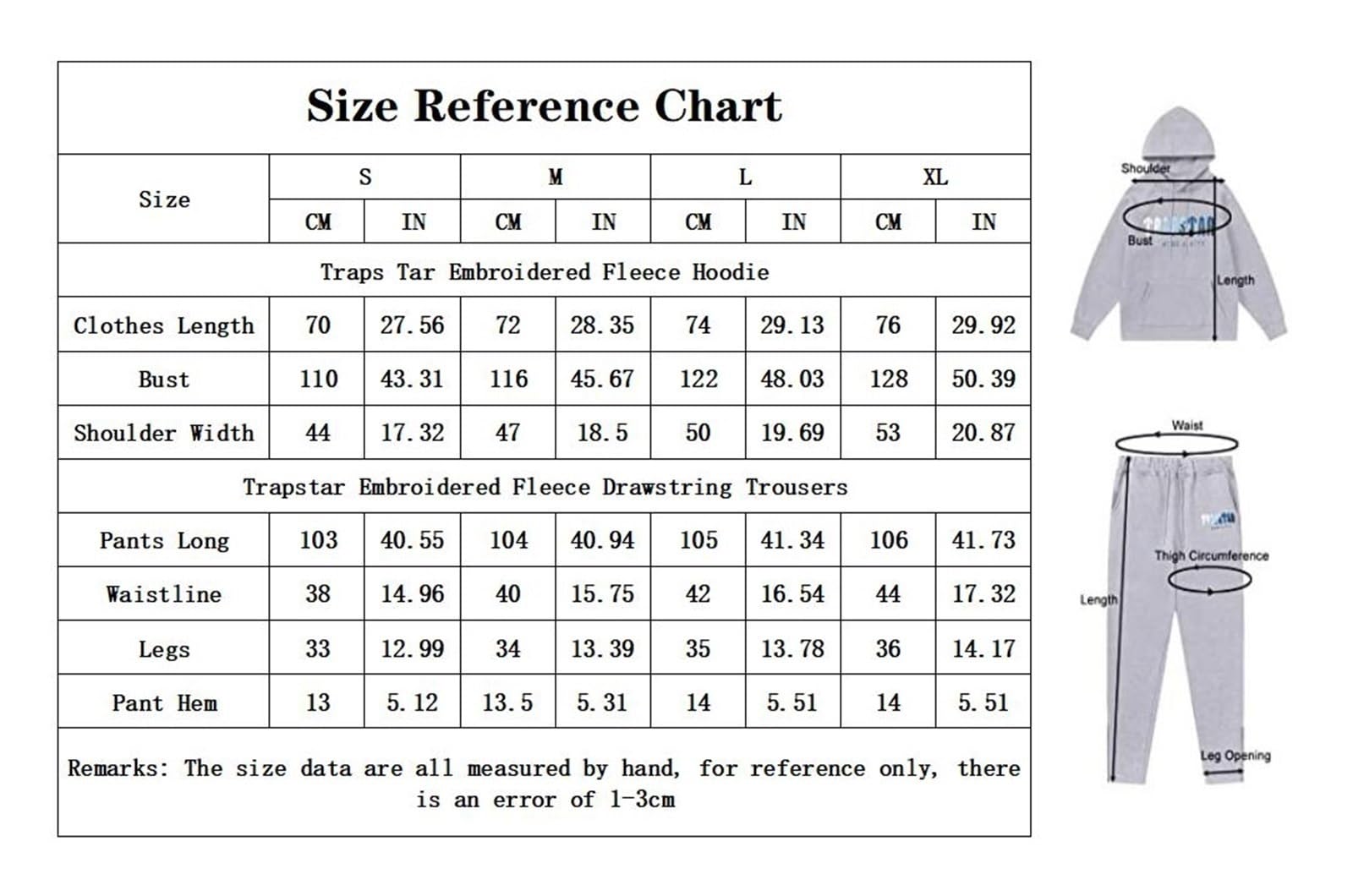 TRAPSTAR Embroided Hooded Sweatshirt and Trousers