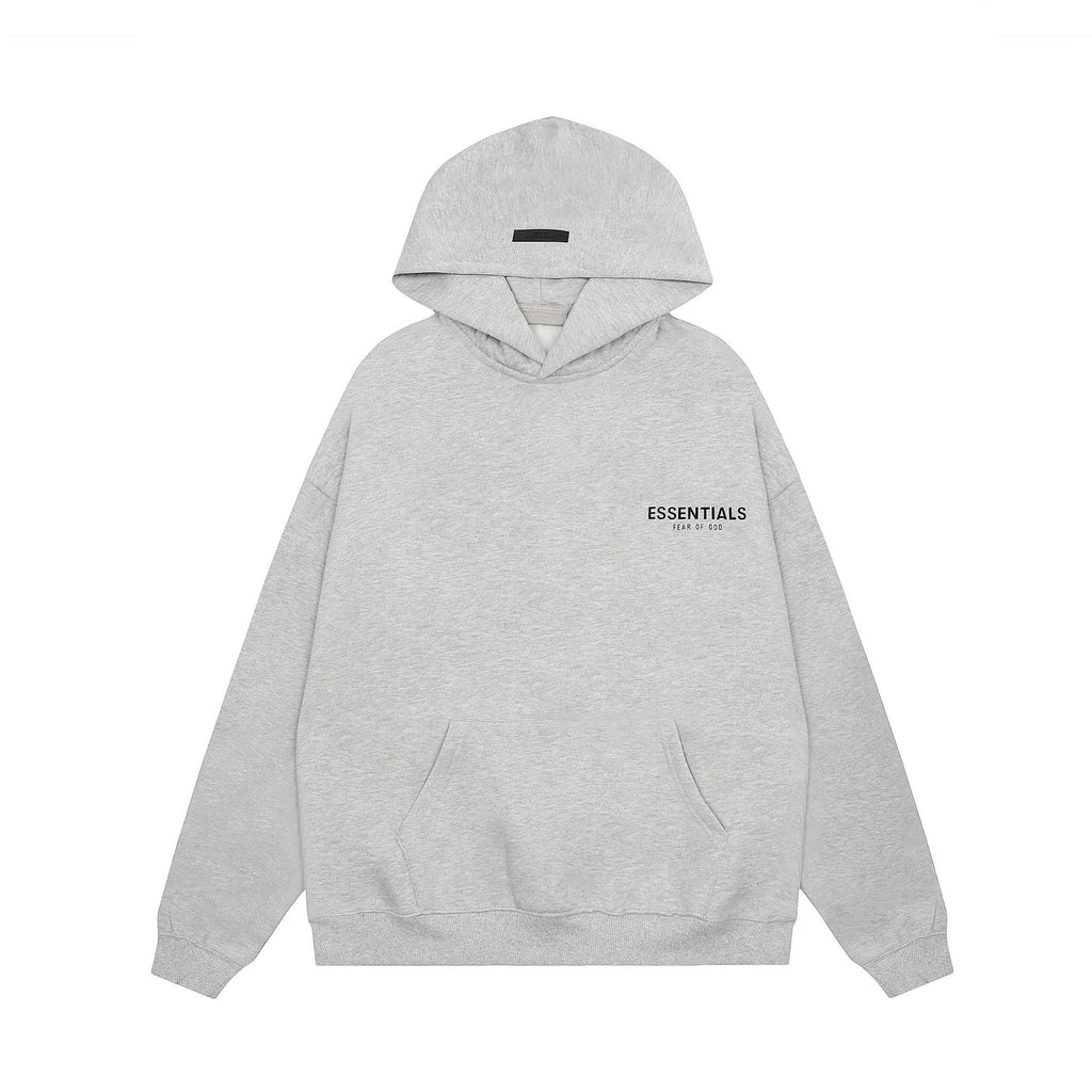 Cross-Border Export Wholesale Fog Multi-Line Essentials Flocked Letter Jacket Men&#039;s Autumn And Winter Velvet Pullover Sweatshirt